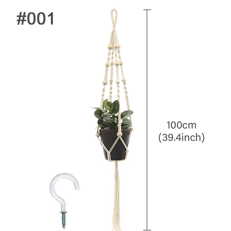 Handmade Macrame Plant Hanger Wall Hanging Basket Planter