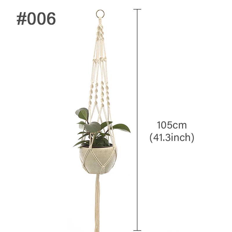 Handmade Macrame Plant Hanger Wall Hanging Basket Planter