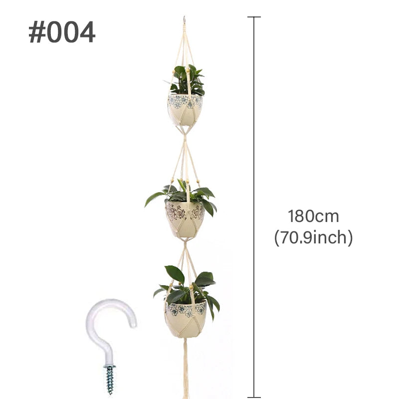 Handmade Macrame Plant Hanger Wall Hanging Basket Planter