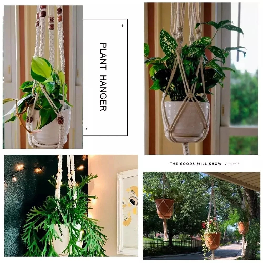 Handmade Macrame Plant Hanger Wall Hanging Basket Planter