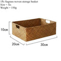 Woven Seagrass Storage Basket | Natural Wicker Home Decor Basket