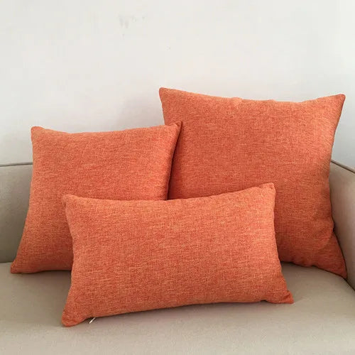 Linen Blend Solid Sofa Cushion Cover | Multiple Sizes