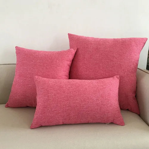 Linen Blend Solid Sofa Cushion Cover | Multiple Sizes