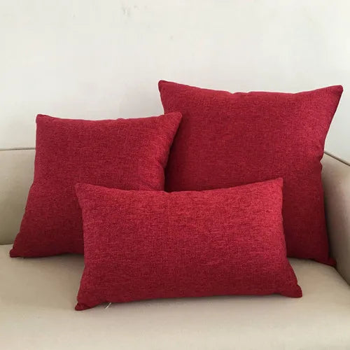 Linen Blend Solid Sofa Cushion Cover | Multiple Sizes