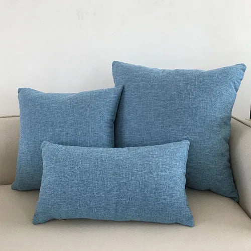 Linen Blend Solid Sofa Cushion Cover | Multiple Sizes