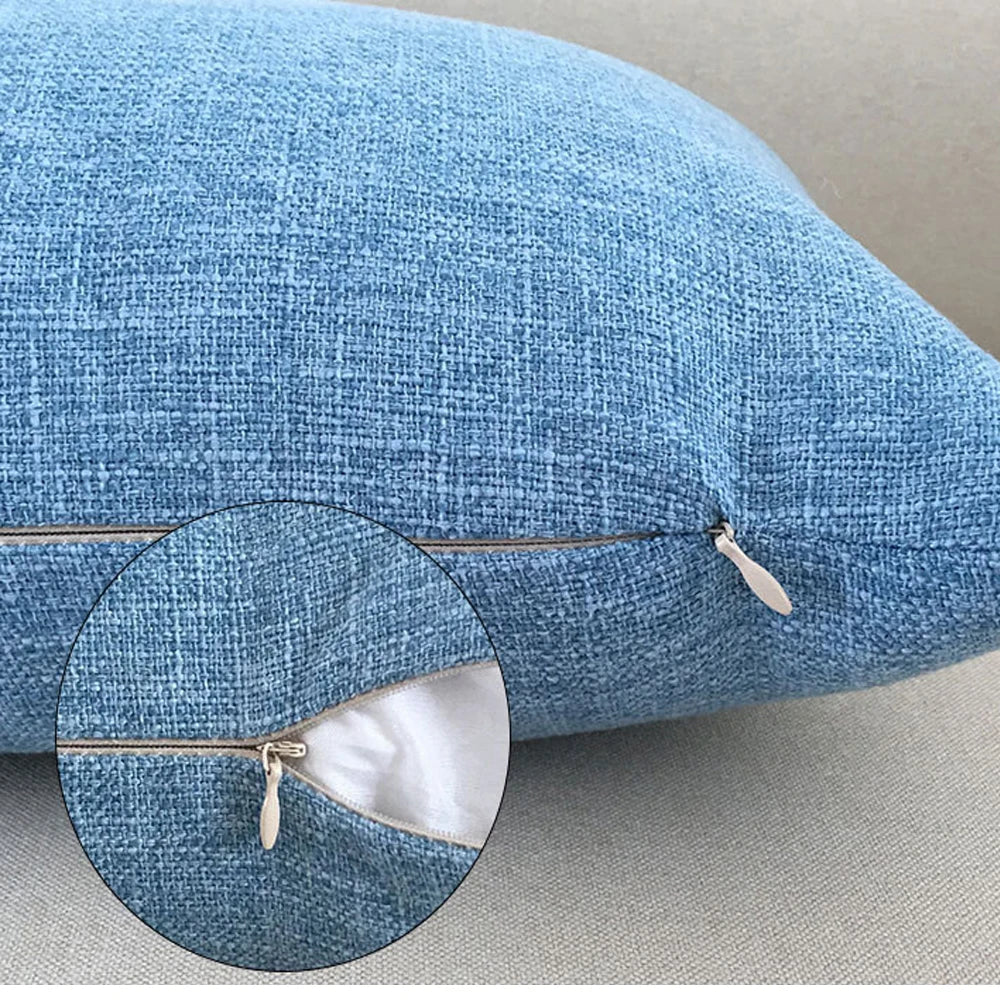 Linen Blend Solid Sofa Cushion Cover | Multiple Sizes