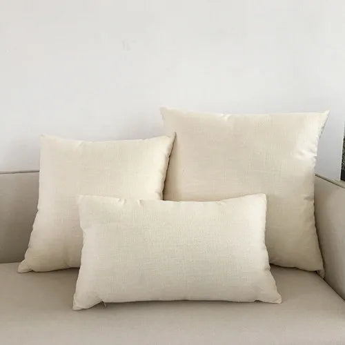 Linen Blend Solid Sofa Cushion Cover | Multiple Sizes