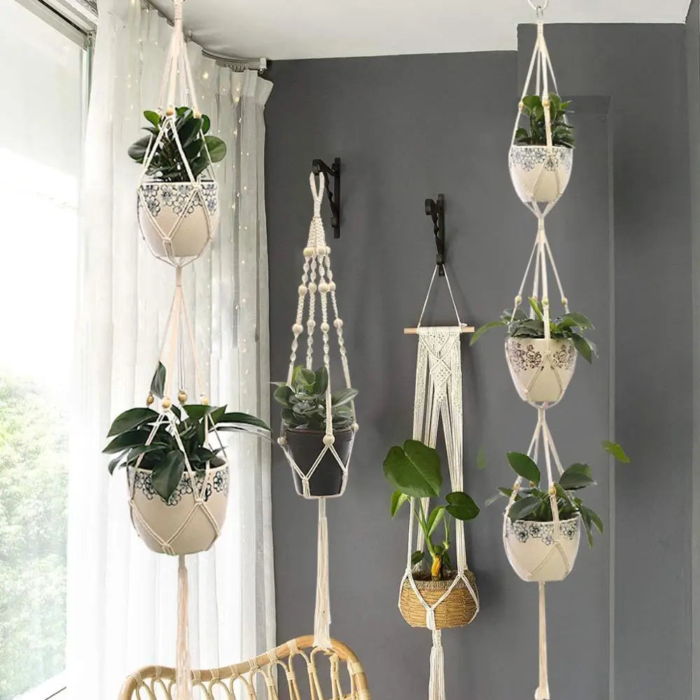 Handmade Macrame Plant Hanger Wall Hanging Basket Planter
