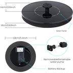 Solar Water Fountain Floating Pump for Bird Bath Pond Garden Outdoor