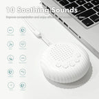 White Noise Machine Portable Baby Sleep Sound Machine 10 Soothing Sounds USB Rechargeable