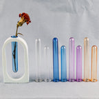 Test Tube Vase Acrylic Glass Propagation Station 5-Piece DIY Hydroponic Display Stand