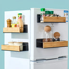 Magnetic Fridge Side Spice Rack – Black Iron Wall Mount