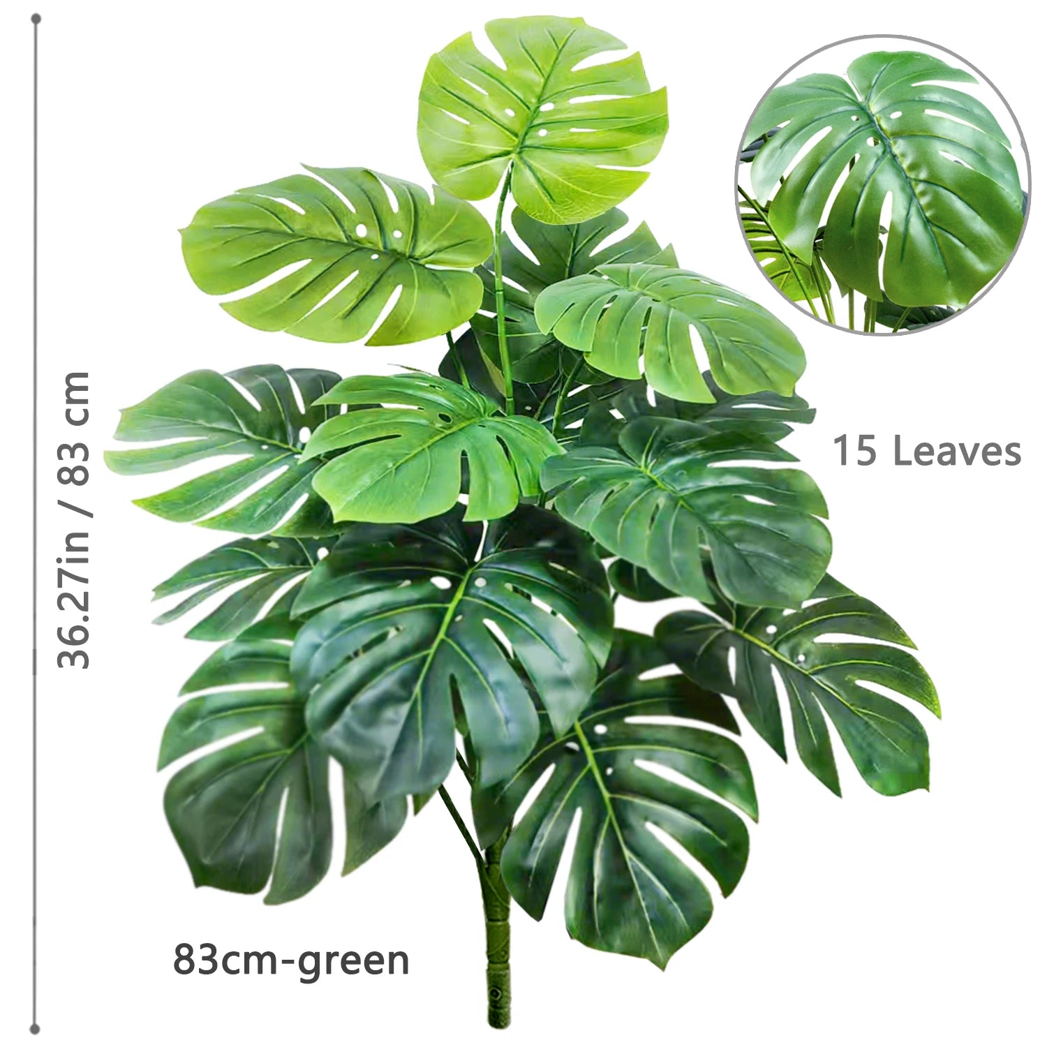 Artificial Monstera Plant Fake Palm Tree Indoor Floor Decor