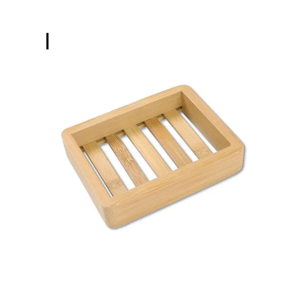 Bamboo Self-Draining Soap Dish with Hanging Box for Shower & Kitchen
