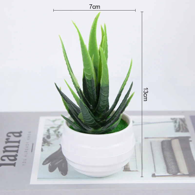 Artificial Bonsai Small Tree in Pot | Faux Desktop Plant Decor