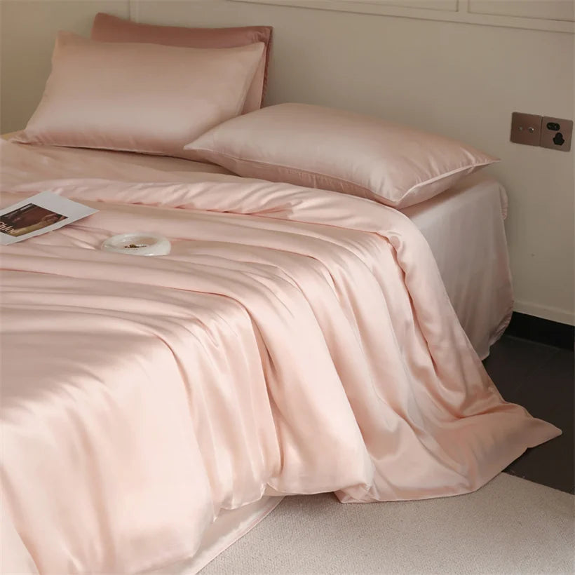 Mulberry Silk Duvet Cover Set 100% Natural Silk Bedding King Queen Single Double