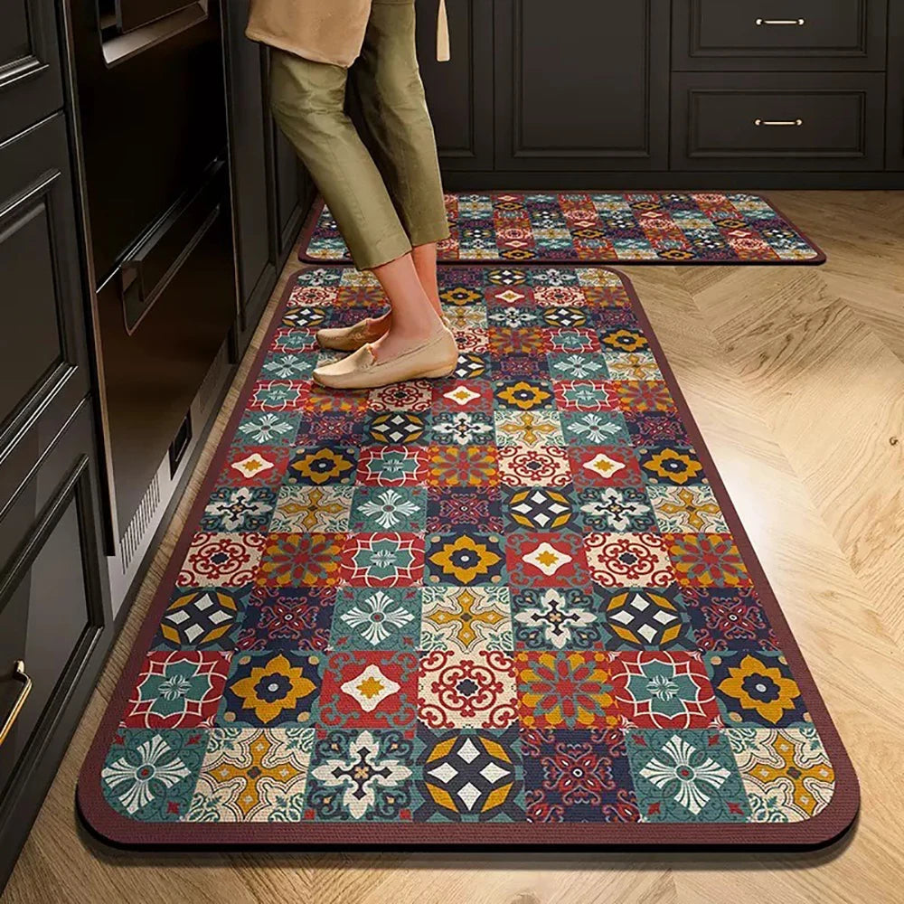 Anti-Slip Kitchen Floor Mat | Absorbent Quick-Dry Bath Rug