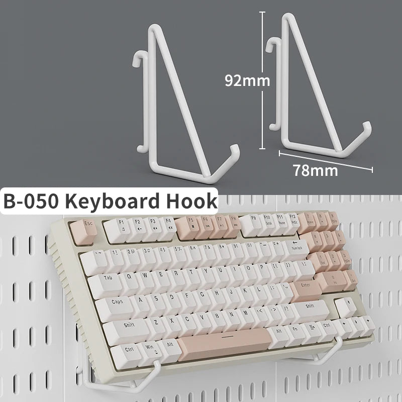 Modular Pegboard Wall Organizer Kit with No-Drill Installation