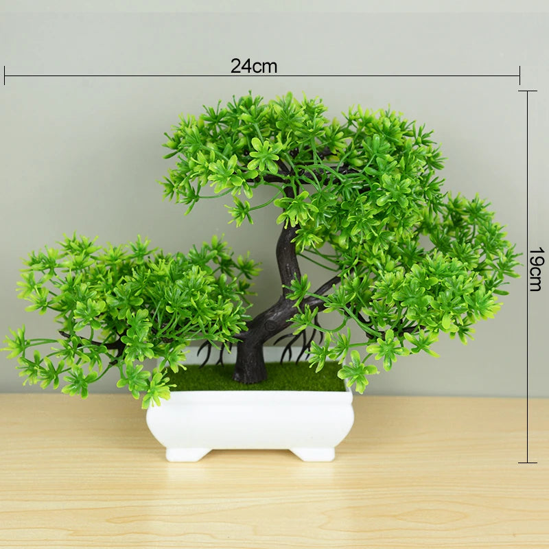 Artificial Bonsai Small Tree in Pot | Faux Desktop Plant Decor