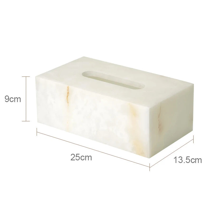 White Onyx Marble Bathroom Accessories Set with Soap Dispenser & Tray