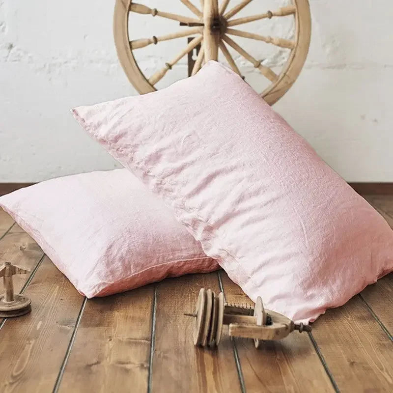 Pure Linen Throw Pillow Case Euro Sham – Solid Colour Cushion Cover