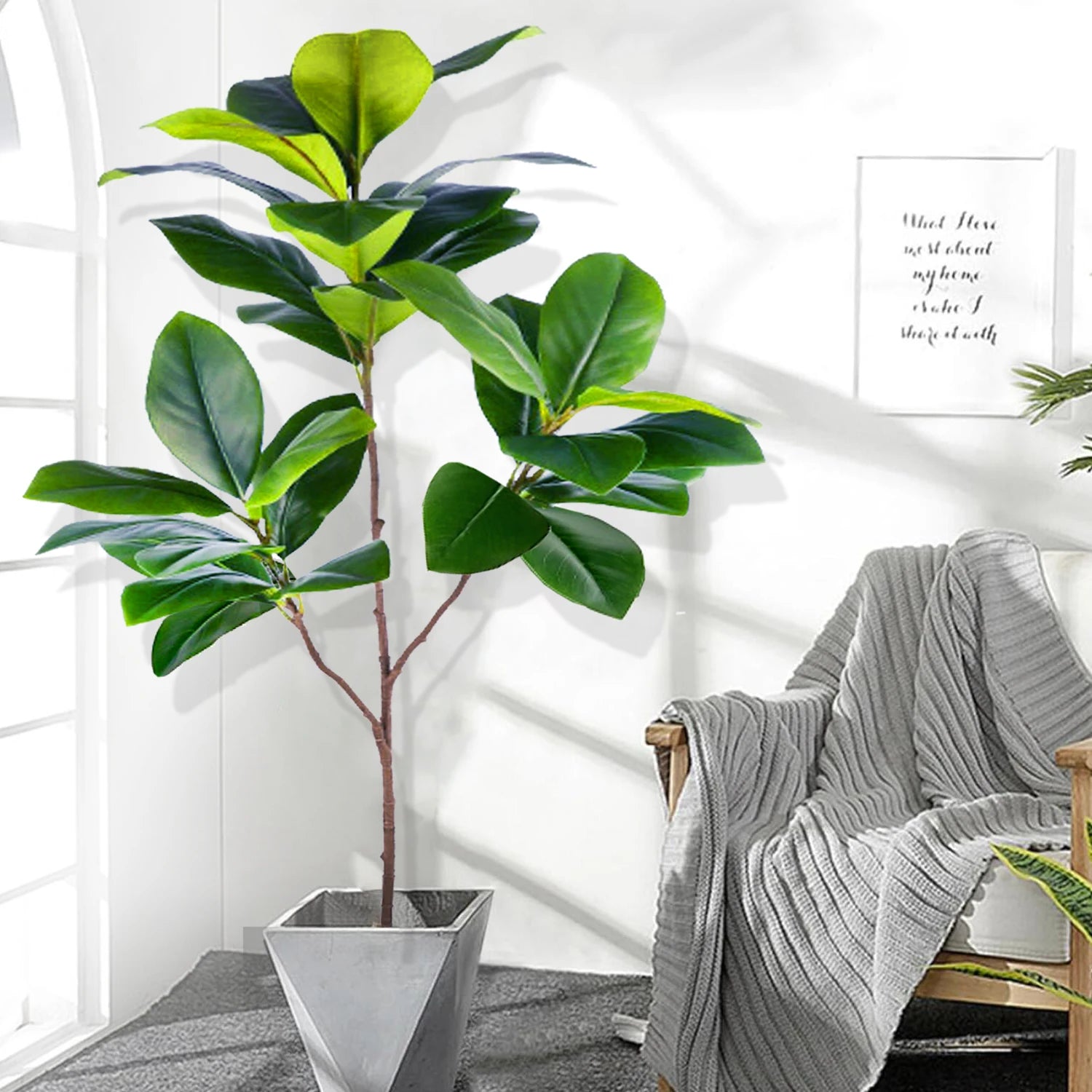 Artificial Fiddle Leaf Fig Tree Indoor Outdoor 77-135cm