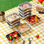 Stainless Steel Meal Prep Containers – 5-Piece Stackable Set