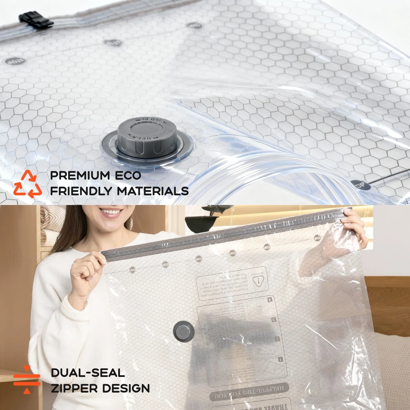 Vacuum Storage Bags with Electric Pump – Space-Saving Compression Set