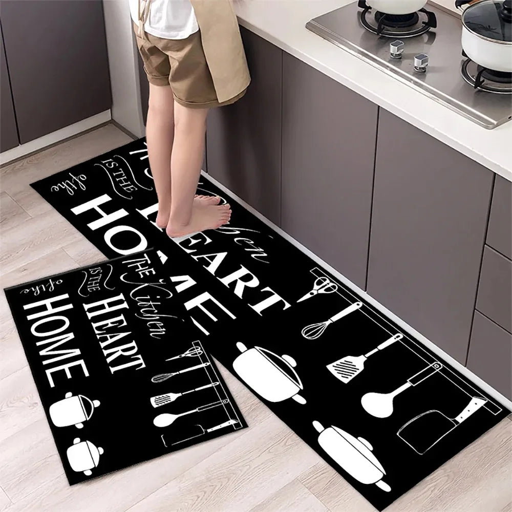 Crystal Velvet Non-Slip Kitchen Runner Rug – Absorbent & Soft