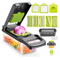 12-in-1 Vegetable Chopper Slicer and Grater with Collection Basket