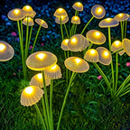 Solar Jellyfish Mushroom Lights Outdoor Garden Yard Decor LED Set