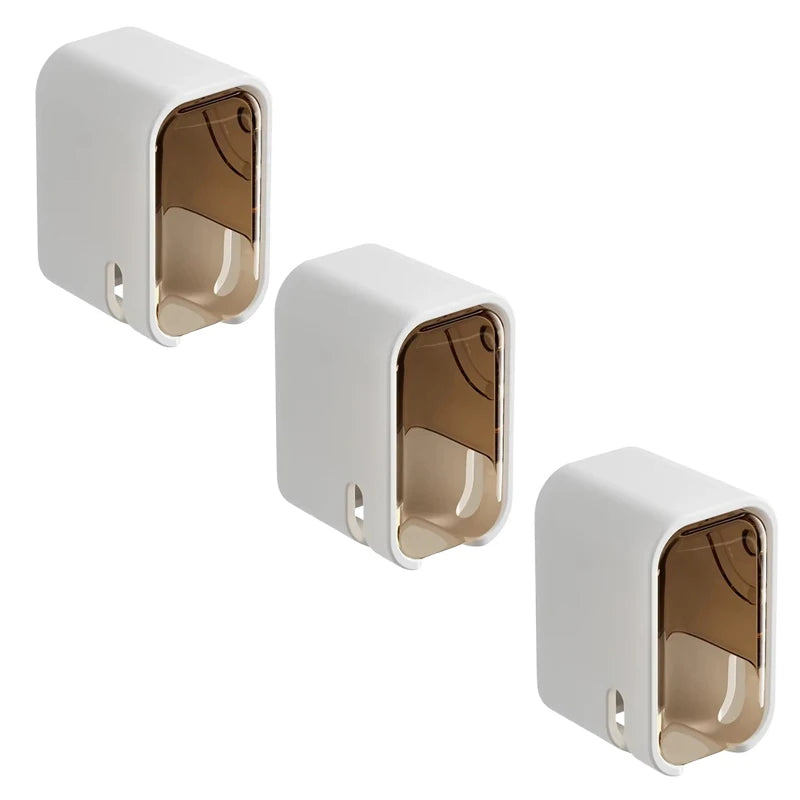 Wall Mounted Toothbrush Holder No Drill Dustproof Set (2, 3 or 4 Pack)