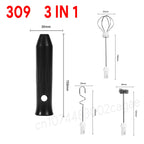 Electric Milk Frother Rechargeable – USB-C Handheld Whisk for Coffee