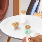 3-Piece Bathroom Organizer Set | Cotton Swab, Cotton Ball & Floss Dispenser