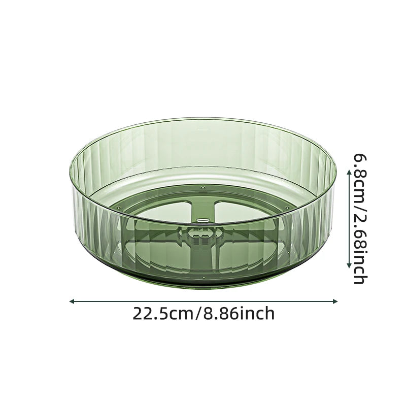 360° Rotating Lazy Susan Organizer – Clear Turntable for Fridge & Pantry