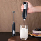 Electric Milk Frother Rechargeable – USB-C Handheld Whisk for Coffee