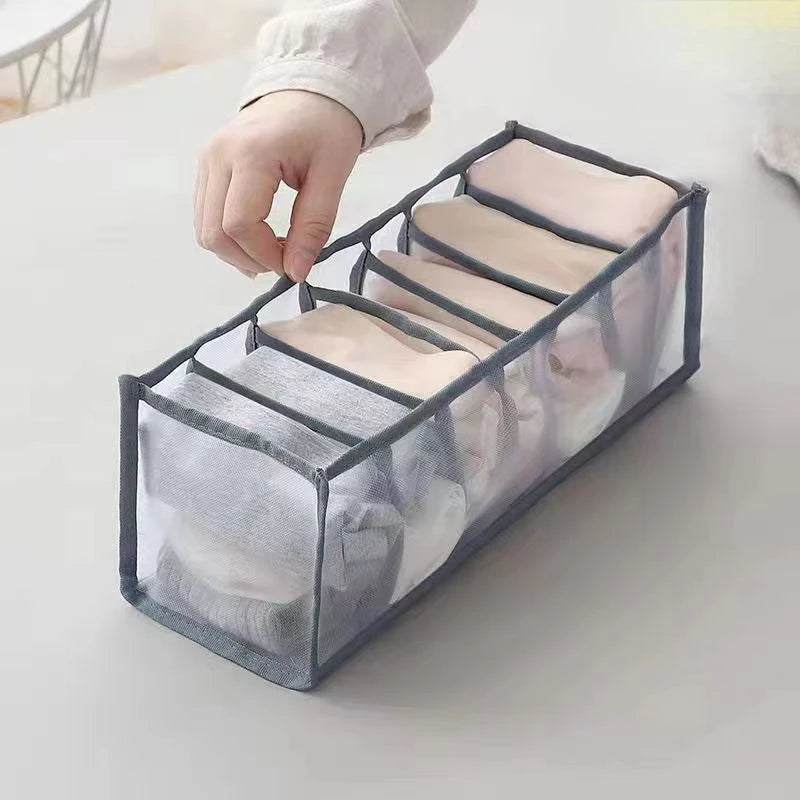 Underwear Drawer Organizer with Compartments for Bras, Socks & Underwear