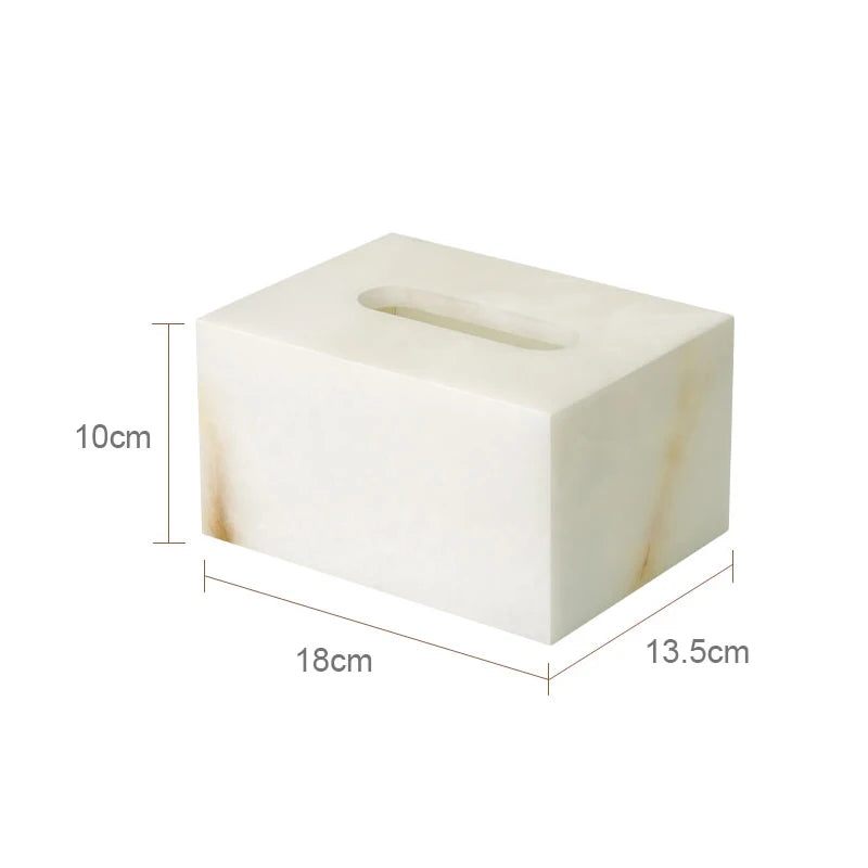 White Onyx Marble Bathroom Accessories Set with Soap Dispenser & Tray