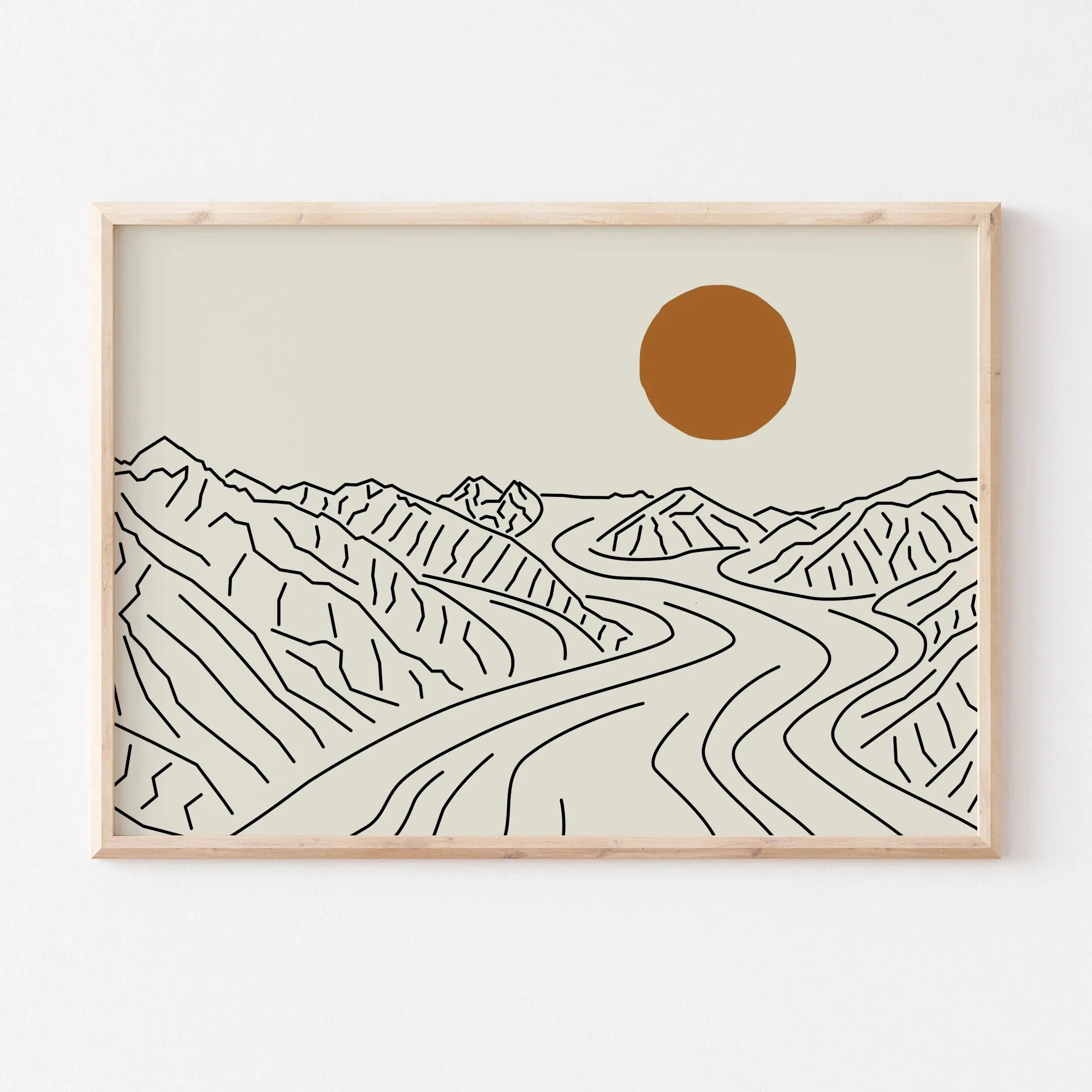Japanese Alps Sunrise Canvas Wall Art Set of 3 – Abstract Landscape Prints