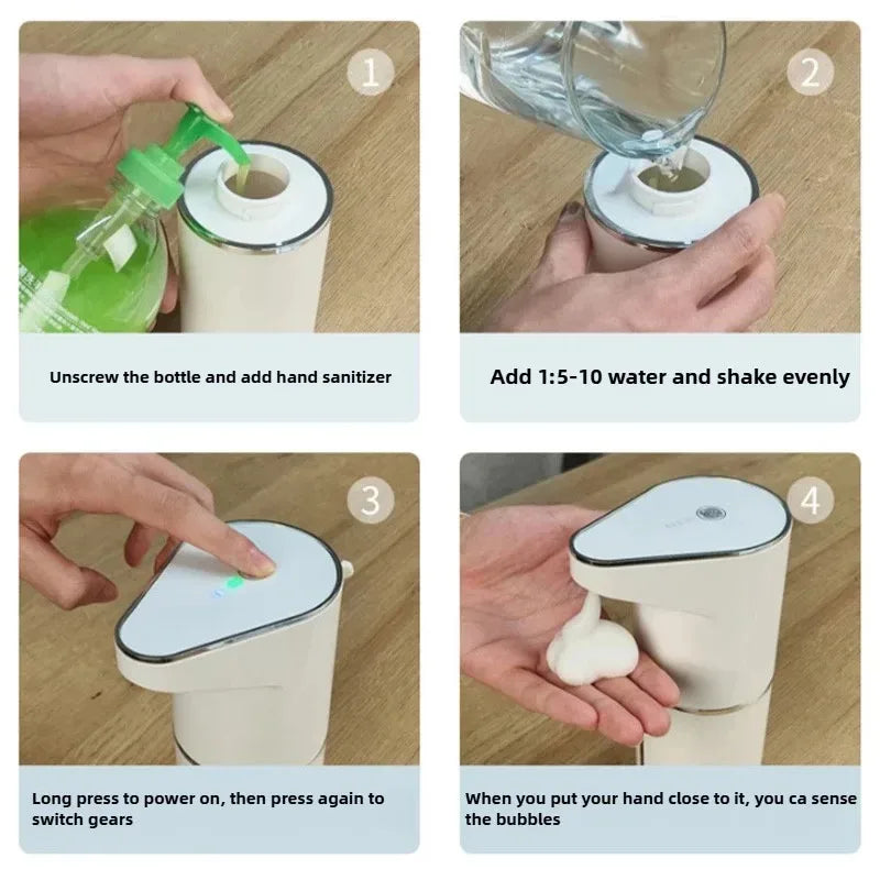 Touchless Foam Soap Dispenser Wall Mounted USB-C Rechargeable