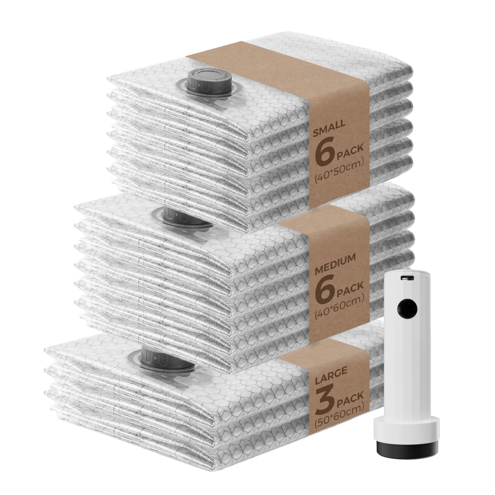 Vacuum Storage Bags with Electric Pump – Space-Saving Compression Set