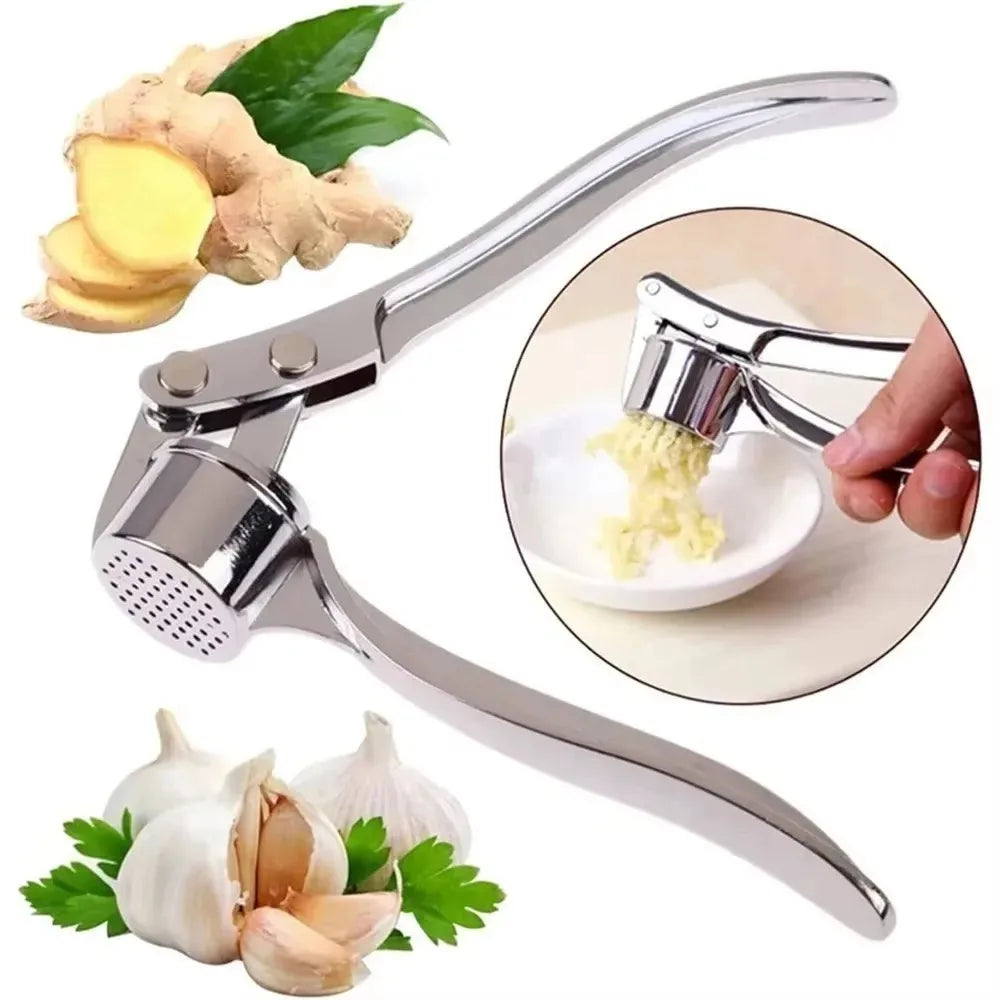 Heavy Duty Garlic Press – No Peel, Stainless Steel, Dishwasher Safe