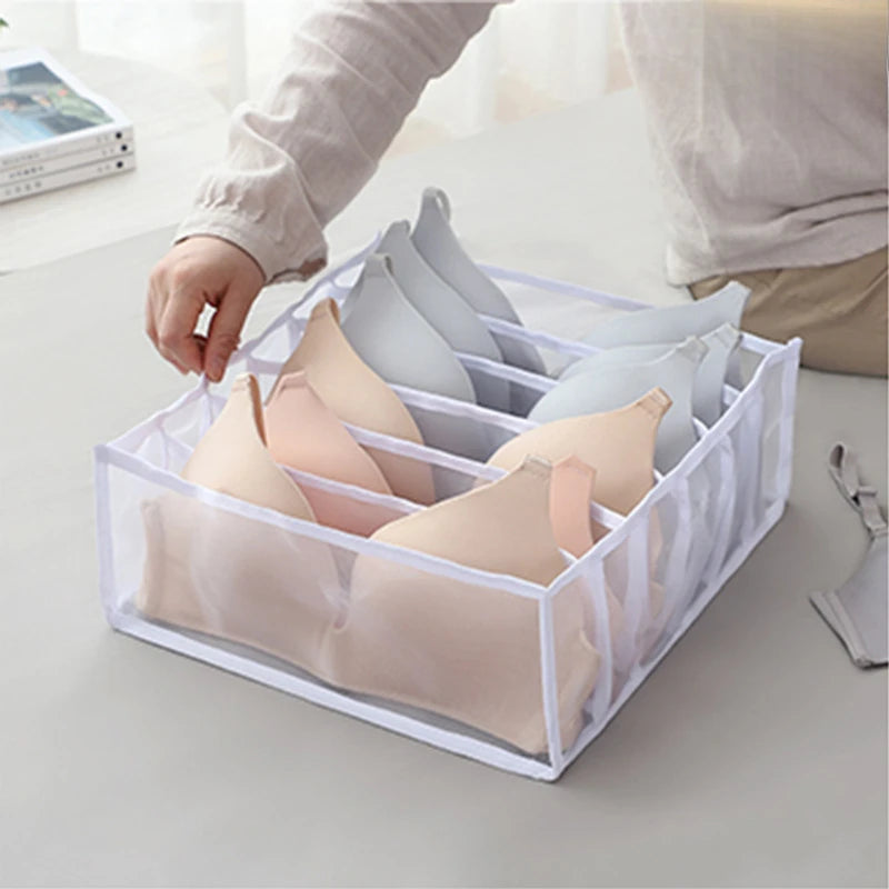 Underwear Drawer Organizer with Compartments for Bras, Socks & Underwear