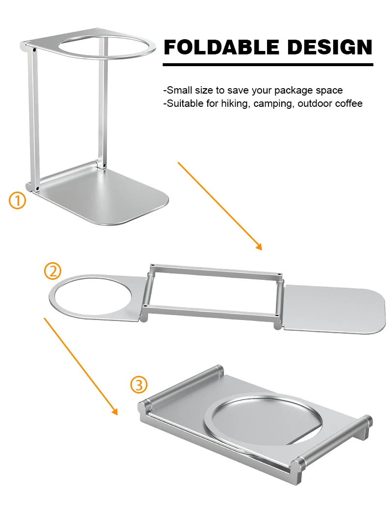 Foldable Aluminum Drip Stand for Portable Espresso Machines