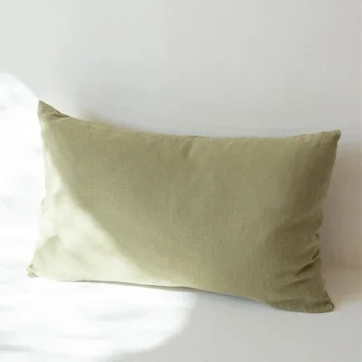 Pure Linen Throw Pillow Case Euro Sham – Solid Colour Cushion Cover