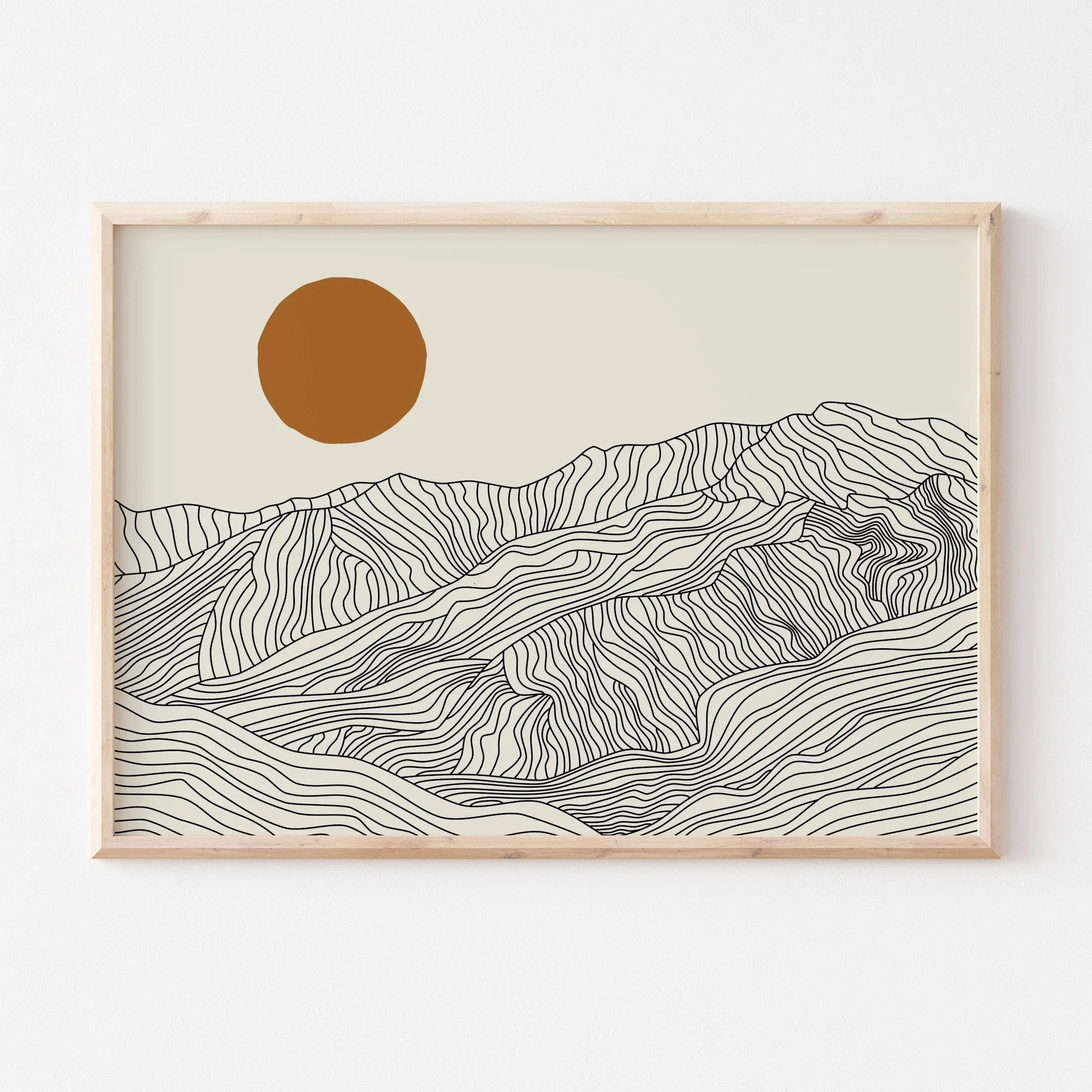 Japanese Alps Sunrise Canvas Wall Art Set of 3 – Abstract Landscape Prints