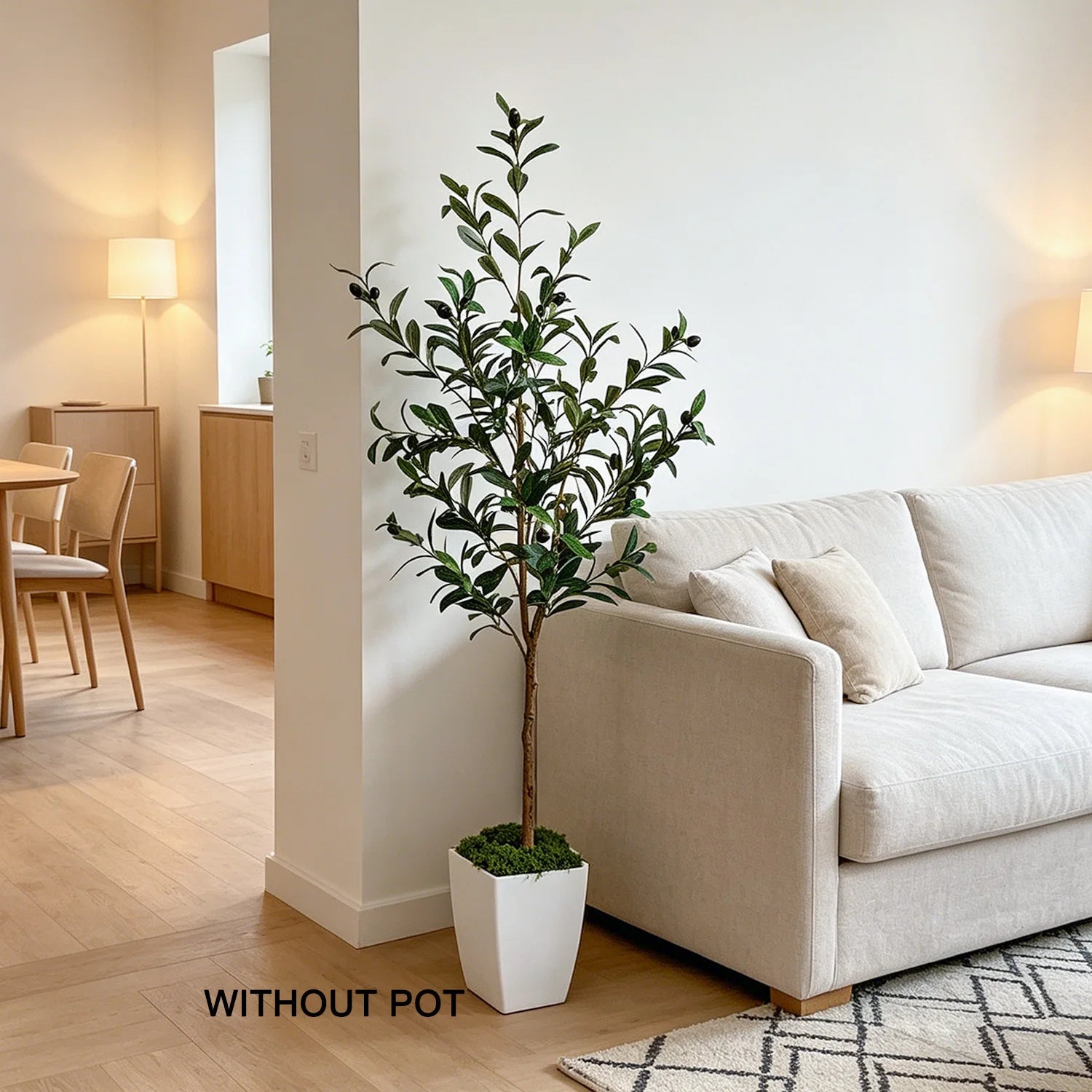 Faux Olive Tree Potted Realistic Indoor 4-6ft Artificial Plant