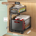 2-Tier Pull-Out Cabinet Organizer with Adjustable Slide-Out Drawers