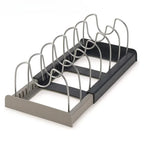 Expandable Pot, Pan & Lid Organizer Rack for Kitchen Cabinets