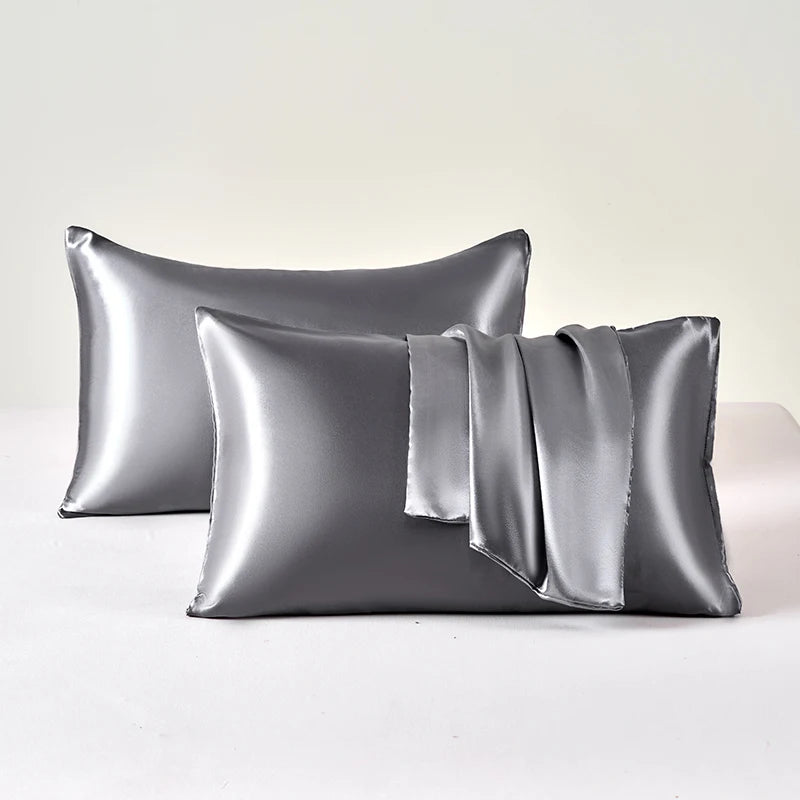 Satin Pillowcases for Skin and Hair Set of 2 Soft Cooling Pillow Covers